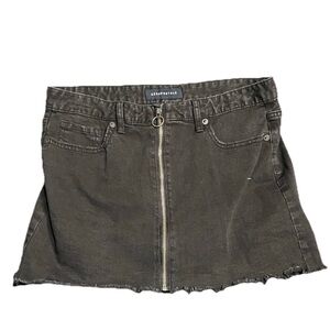 Aeropostale Charcoal Mini Skirt with Zipper